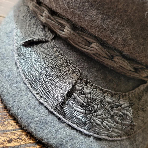 true vintage fishermans gray wool greek fishermans cap
